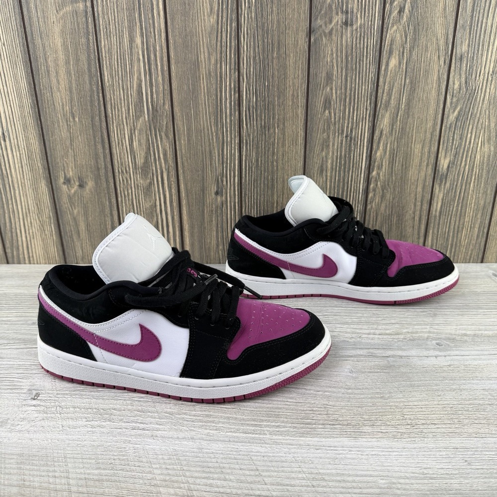 Air Jordan 1 Low Active Fuchsia Pink Black  Sneakers Women's 9.5 DC0774-005
